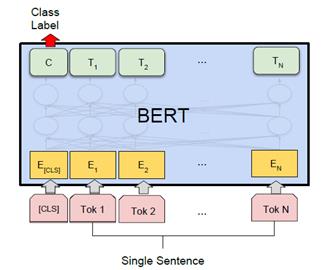 "BERT single sentence classification task"